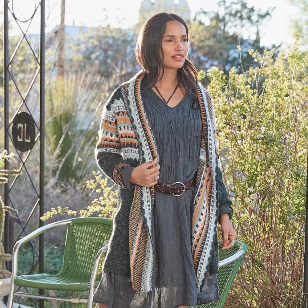Sundance Multi-color Open Front Cardigan